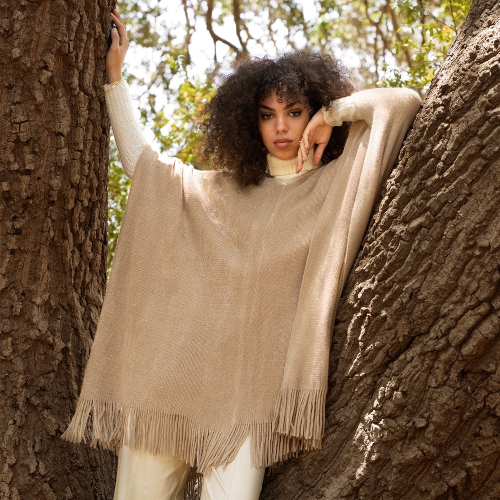 Shiraleah Rowan Skye Poncho in Camel NWT!